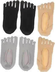[CATIEBYE] Fashionable Toe Separated Socks Women Low Cut Socks Invisible Toe Socks Set