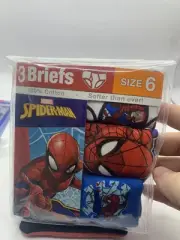 Boys Handcraft Marvel 3 Pack Spider-Man Cotton Briefs Underwear Sz 6 NWT ZE