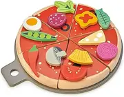 Tender Leaf Toys Pizza Party - Play Food For Children Pretend Play And Roleplay And Practice Fractions And Counting While Learning Through Play