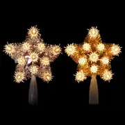 RETRO STAR CHRISTMAS TREE TOPPER / SIZED FOR SMALLER TREES / SILVER -OR- GOLD