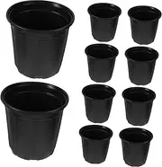 VANZACK Versatile Plastic Seedling Trays 10pcs Large Plant Pots for Nursery Weatherproof