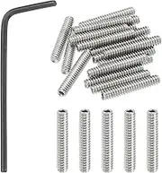 uxcell #6-32x3/4 Internal Hex Socket Set Grub Screws, 20 Pcs 304 Stainless Steel Cup Point Set Screw with Hex Key Wrench for Door Handles Bathroom Fixtures