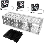 BRIGHTFUFU 1set Hard Disk Cage Shockproof Design Multi-Layer External Rack for Safe Storage Easy Installation Includes Cooling Fans for Hard Drive Expansion