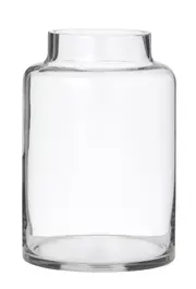Rogue Pail Flower Vase Decorative Clear Glass Bottle Vase Plant Container 22cm