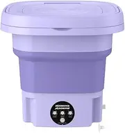 Ausale Folding Washing Machine, Portable Mini Washing Machine with Drain Basket, Perfect for Office, Camping, Travelling (8L)