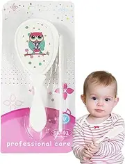 Byeaon Baby Brush and Comb Set | Soft Bristle Hair Brush Cradle Cap Grooming Baby Hairbrush,Shower Kids Products Massage Scalp Care for Bath & Toddler