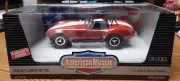 ERTL AMERICAN MUSCLE SHELBY COBRA 427 S/C IN RED/WHITE DIE CAST CAR NIB 1/18