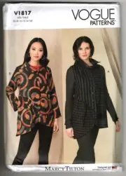 Vogue V1817 Misses 8 to 16 Marcy Tilton Jacket and Vest Sewing Pattern New