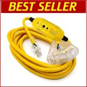 Durable 15 ft Heavy Duty Extension Cord - Waterproof & Flexible Design