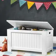 Levede Kids Toy Box Storage Chest Cabinet Container Clothes Organiser White