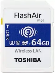 Toshiba Flash Air Wifi SDXC Memory Card 64GB Class10 UHS-1 SD-UWA064G From Japan