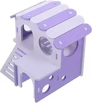 ibasenice Guinea Pig Hideout House Double Villa for Hamsters Chinchillas Pets Cozy and Safe Retreat Play Hamster Hideaway