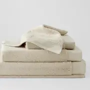 Sheridan Eris Soft Luxury Towel Collection in Limestone/Light Grey Size: Bath Sheet Material: Cotton/Tencel/Lyocell @Sheridan Rewards