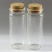 Borosilicate 37x90mm 65ml Vials Cork bottle Glass bottles Wholesale 5-30 pieces