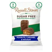 Sugar Free Milk Chocolate Peanut, Caramel & Nougat, 3 Ounce Bag - Pack of 10