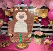 Bear Oso Pinata Piñata birthday party games fiesta supplies Pull String stick