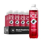 Sparkling Ice Black Raspberry Sparkling Water Zero Sugar Flavored Water