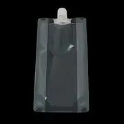 5PCS 250ML Clear Plastic Spout Flask Bladder Bags Alcohol Pouch Leak Proof Cap