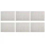 6x Maxwell and Williams Stain-Resistant Placemat 45X30cm - White Squares