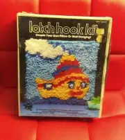 Valiant Latch Hook Kit Tugboat 12" x 12" Boat Pillow or Wall Hanging #9664