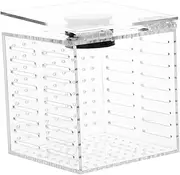1pc Box Fish Tank Isolation Box Breeding Tropical Fish Tank Aquarium Hatchery Aquarium Accessories Isolation Magnetic Breeding Cage for Guppy Small Acrylic Transparent