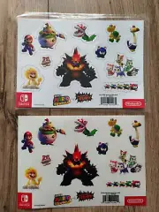 Super Mario 3D World Magnets + Stickers Pre-Order set Nintendo Switch - no game