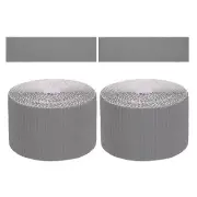 2Pcs 3.9inch x 164ft Bulletin Board Border, Grey (1mm)