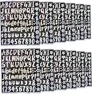 JOINPAYA 12 Sheets Reflective Mailbox Number Stickers Self Adhesive Alphabet Number Decals for Outdoor Use Easy Peel Stick for Address Signs Cars and More