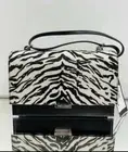 New Yves Saint Laurent babylone calfskin pony hair crossbody bag black white