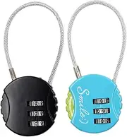 NUOBESTY 1set Steel Wire Password Luggage Lock Antitheft Suitcase Backpack Security for Outdoor Use Random Colors Random Color 2pcs