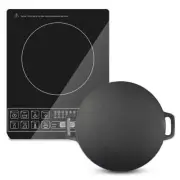 Electric Smart Induction Cooktop and 34cm Cast Iron Induction Crepe Pan Baking C