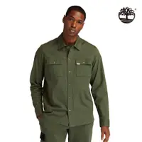 在飛比找Timberland®官方線上旗艦店優惠-Timberland 男款深綠色有機棉長袖襯衫外套|A43Q