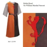Medieval Robin Hood Sir William Marshal Surcoat Re-enactment Stage Costume LARP