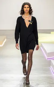 [Zimmermann] Crush Necklace-Detailed Merino Wool Midi Dress