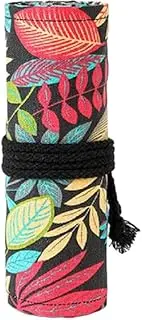72 Slots Pencil Organizer Roll Up Pencil Case (Fallen Leaves, 82 * 20CM)