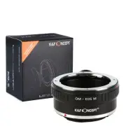 K&F Concept Lens Adapter w/ tripod for Olympus OM Lens to Canon EOS M Cameras