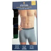 Stafford Men’s Super Soft Modal Boxer Briefs Size Large Green Navy Black NEW