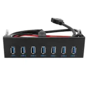1X(7 Port USB 3.0 Hub 5Gbs 5.25inch CD-ROM Drive Bay CD ROM Front Panel for6370