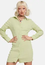 Wistful Glance Button Down Dress