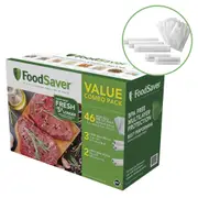 Food Saver Vacuum Storage Bags Heat Seal Rolls Cryovac Bulk Pack 46 Bag + 5 Roll