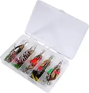 DECOMELODY 10Pcs Fishing Kit Spinnerbait Hard Metal Baits with for Freshwater and Saltwater Fishing for Bass Trout Walleye and More
