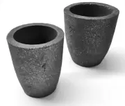 2 Melting Crucibles Clay Graphite 1 and 2 Kilo Capacity Melt Gold Silver Scrap