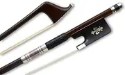 YoungMonic Advance Brazil Wood Cello Bow 4/4 Full Size Frog Natural Bow Hair Bows for cello (4/4 Cello Bow)
