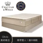 【SPRING AIR 詩貝艾爾】CHATTAM & WELLS 奧莉維亞OLIVIA手工吊扣羊毛床墊-標準雙人5X6.2尺(美國原裝進口)