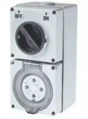 4 PIN 32 AMP - Industrial Powerpoint - Switched Socked - Combination IP66