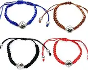 Bulk Basketball/Softball/Baseball/Volleyball/Soccer Sidways Charm Bracelets Set Cord Braided Adjustable Jewelry Sports Teams,Players,Lovers
