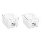 2x Boxsweden Crystal Clear 15L/33x25cm Encore Storage Container Home Organiser
