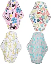 Healeved Pcs Bamboo Menstrual Pad Set Washable Reusable Sanitary Napkins Button for Easy Repair