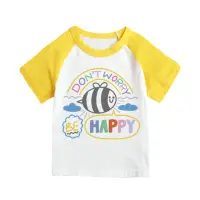 在飛比找momo購物網優惠-【Baby 童衣】任選 設計圖T插肩上衣 66251(蜜蜂)