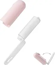 Mini Lint Roller Travel Size Portable Lint Remover for Purse Small Sticky Roller with Cover for Pet Hair, Travel Essentials Smart Design to Go Lint Roller (Pink)